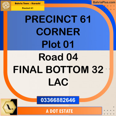 125 Sq. Yards Residential Plot for Sale in Precinct 61 -  Bahria Town, Karachi - (BP-199678)