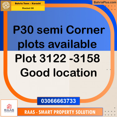 500 Sq. Ft. Residential Plot for Sale in Precinct 30 -  Bahria Town, Karachi - (BP-199689)