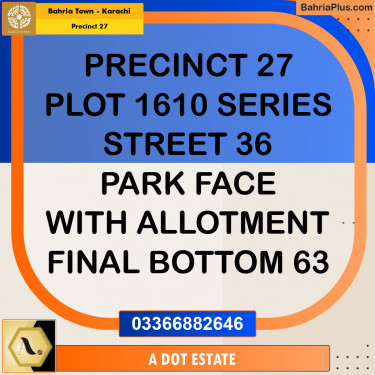 125 Sq. Yards Residential Plot for Sale in Precinct 27 -  Bahria Town, Karachi - (BP-199762)