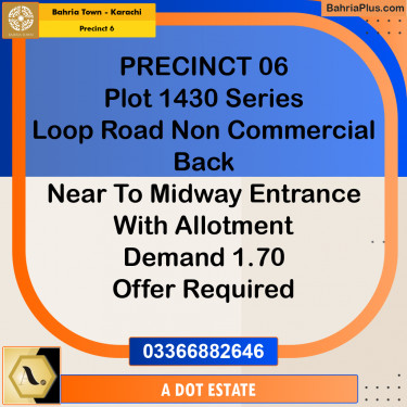 272 Sq. Yards Residential Plot for Sale in Precinct 6 -  Bahria Town, Karachi - (BP-199795)