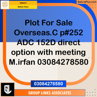 Residential Plot for Sale in Bahria Town, Lahore - (BP-199846)