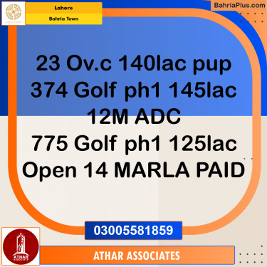 Residential Plot for Sale in Bahria Town, Lahore - (BP-200102)