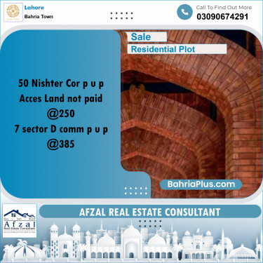 Residential Plot for Sale in Bahria Town, Lahore - (BP-200109)