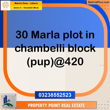 Residential Plot for Sale in Sector C - Chambeli Block -  Bahria Town, Lahore - (BP-200170)