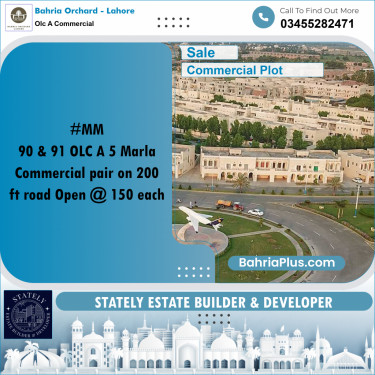 5 Marla Commercial Plot for Sale in OLC A Commercial -  Bahria Orchard, Lahore - (BP-200222)