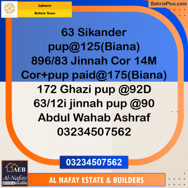 Residential Plot for Sale in Bahria Town, Lahore - (BP-200224)