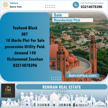 Residential Plot for Sale in Bahria Town, Lahore - (BP-200254)