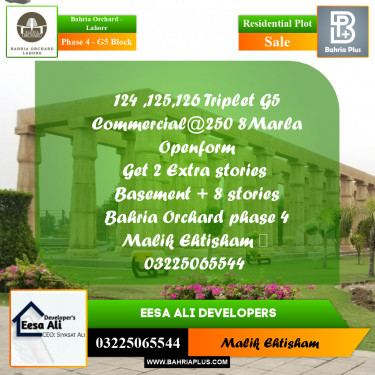 Residential Plot for Sale in Phase 4 - G5 Block -  Bahria Orchard, Lahore - (BP-200306)