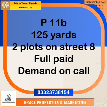 125 Sq. Yards Residential Plot for Sale in Precinct 11-B -  Bahria Town, Karachi - (BP-200398)