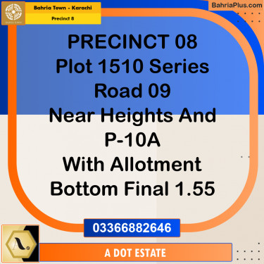 272 Sq. Yards Residential Plot for Sale in Precinct 8 -  Bahria Town, Karachi - (BP-200413)