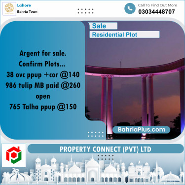 Residential Plot for Sale in Bahria Town, Lahore - (BP-200429)