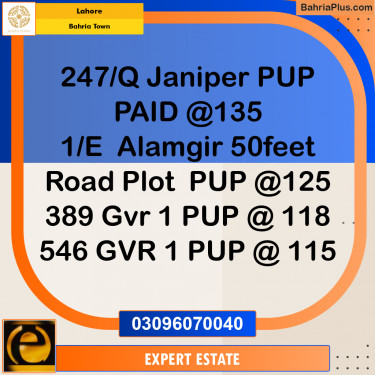 10 Marla Residential Plot for Sale in Bahria Town, Lahore - (BP-200512)