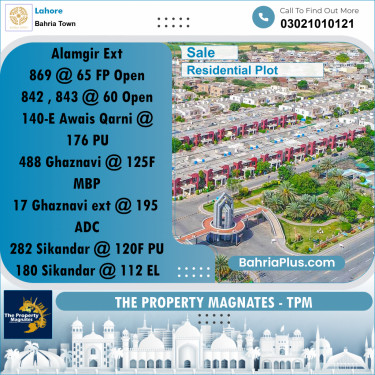 Residential Plot for Sale in Bahria Town, Lahore - (BP-200563)