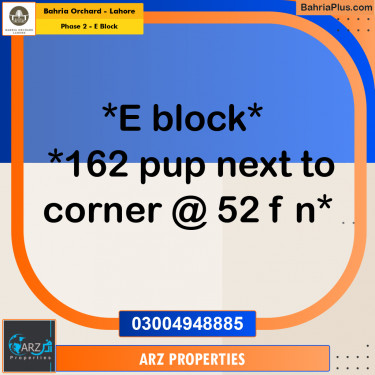 Residential Plot for Sale in Phase 2 - E Block -  Bahria Orchard, Lahore - (BP-200617)