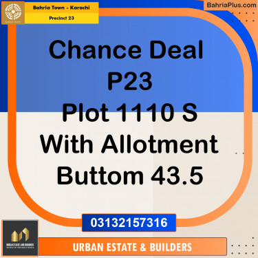 125 Sq. Yards Residential Plot for Sale in Precinct 23 -  Bahria Town, Karachi - (BP-200619)
