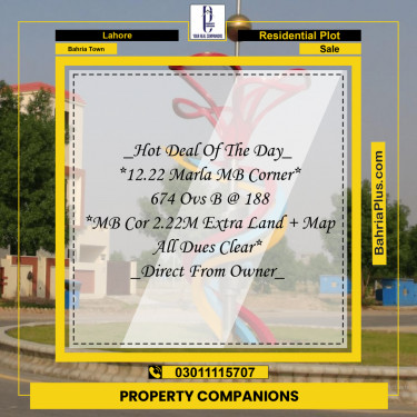 Residential Plot for Sale in Bahria Town, Lahore - (BP-200675)