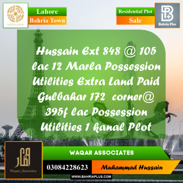 Residential Plot for Sale in Bahria Town, Lahore - (BP-200715)