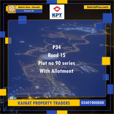 Residential Plot for Sale in Precinct 34 -  Bahria Town, Karachi - (BP-200723)