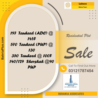 Residential Plot for Sale in Bahria Town, Lahore - (BP-200806)
