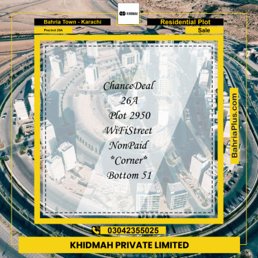 125 Sq. Yards Residential Plot for Sale in Precinct 26A -  Bahria Town, Karachi - (BP-200883)