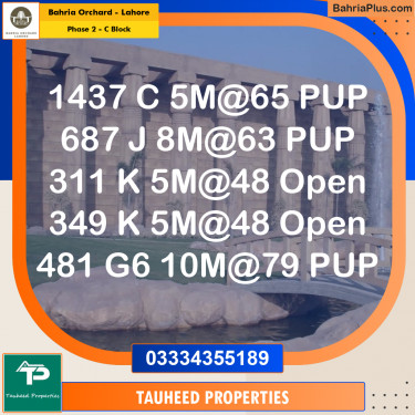 5 Marla Residential Plot for Sale in Phase 2 - C Block -  Bahria Orchard, Lahore - (BP-200908)