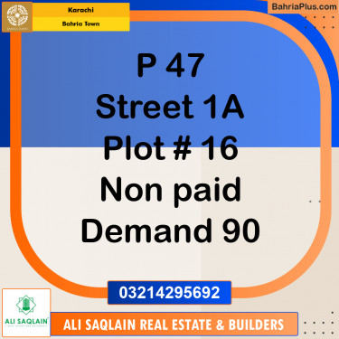 Residential Plot for Sale in Bahria Town, Karachi - (BP-200973)