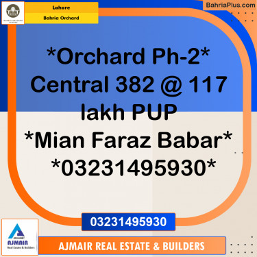 Residential Plot for Sale in Bahria Orchard, Lahore - (BP-201014)