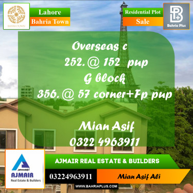 Residential Plot for Sale in Bahria Town, Lahore - (BP-201177)