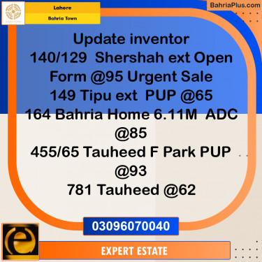 5 Marla Residential Plot for Sale in Bahria Town, Lahore - (BP-201261)