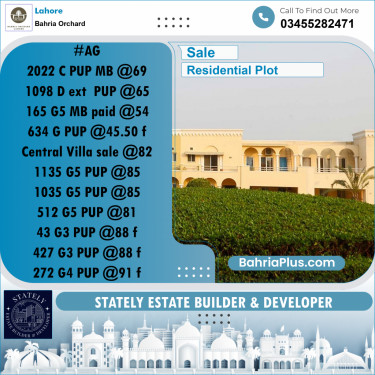 Residential Plot for Sale in Bahria Orchard, Lahore - (BP-201359)