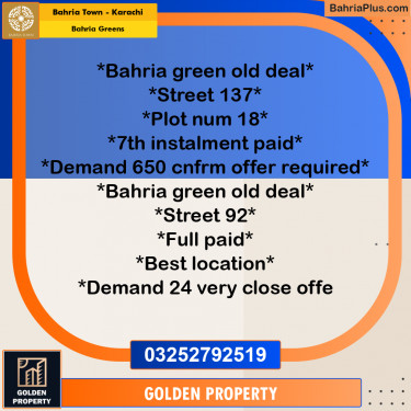 75 Sq. Yards Residential Plot for Sale in Bahria Greens -  Bahria Town, Karachi - (BP-201441)