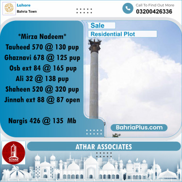 Residential Plot for Sale in Bahria Town, Lahore - (BP-201446)