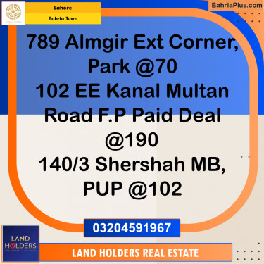 Residential Plot for Sale in Bahria Town, Lahore - (BP-201557)