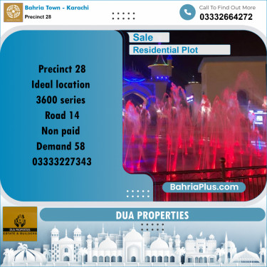Residential Plot for Sale in Precinct 28 -  Bahria Town, Karachi - (BP-201558)