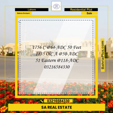 Residential Plot for Sale in Bahria Orchard, Lahore - (BP-201581)