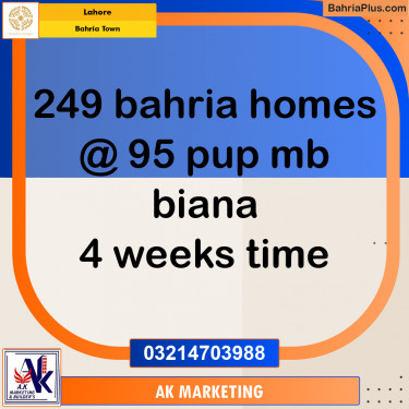 Residential Plot for Sale in Bahria Town, Lahore - (BP-201593)