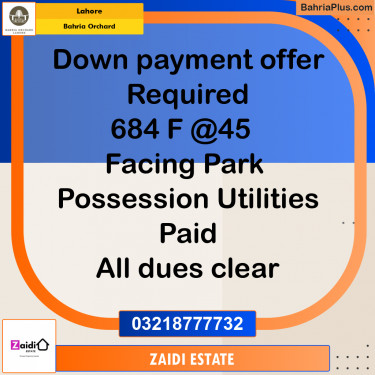 Residential Plot for Sale in Bahria Orchard, Lahore - (BP-201631)