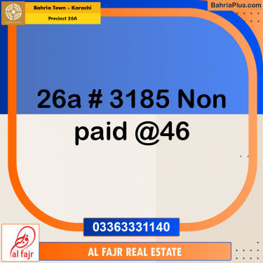 125 Sq. Yards Residential Plot for Sale in Precinct 26A -  Bahria Town, Karachi - (BP-201642)