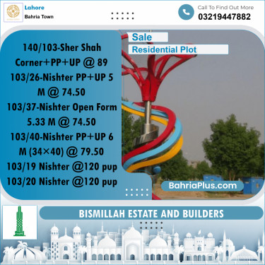 Residential Plot for Sale in Bahria Town, Lahore - (BP-201648)