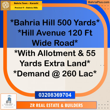 500 Sq. Yards Residential Plot for Sale in Precinct 9 - Bahria Hills -  Bahria Town, Karachi - (BP-201768)