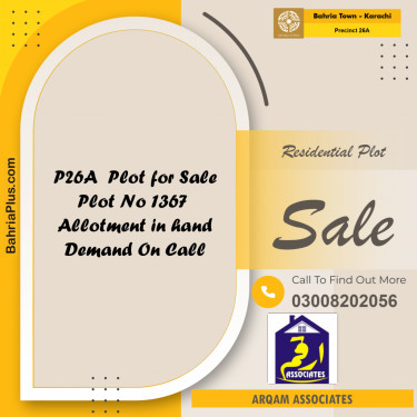 125 Sq. Yards Residential Plot for Sale in Precinct 26A -  Bahria Town, Karachi - (BP-201833)