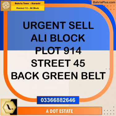 125 Sq. Yards Residential Plot for Sale in Precinct 12 - Ali Block -  Bahria Town, Karachi - (BP-201841)