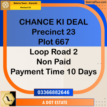 125 Sq. Yards Residential Plot for Sale in Precinct 23 -  Bahria Town, Karachi - (BP-201860)