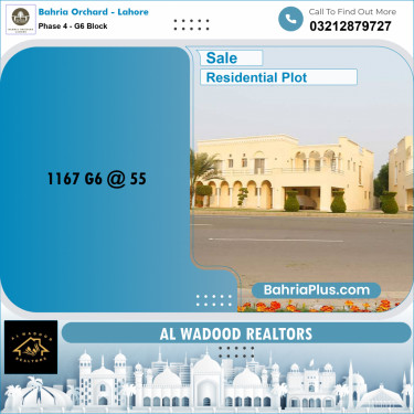 10 Marla Residential Plot for Sale in Phase 4 - G6 Block -  Bahria Orchard, Lahore - (BP-201890)