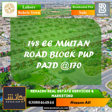 Residential Plot for Sale in Bahria Town, Lahore - (BP-201925)