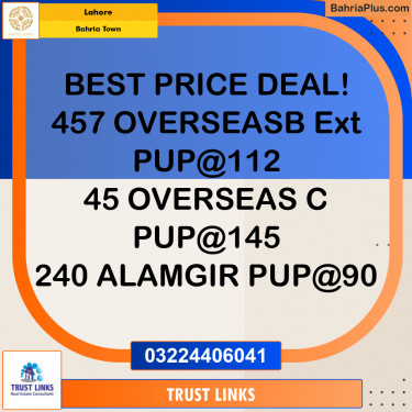 Residential Plot for Sale in Bahria Town, Lahore - (BP-201931)