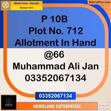 125 Sq. Yards Residential Plot for Sale in Precinct 10-B -  Bahria Town, Karachi - (BP-201995)