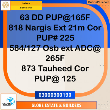 Residential Plot for Sale in Bahria Town, Lahore - (BP-201996)