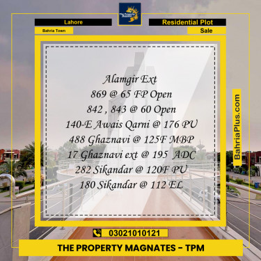 Residential Plot for Sale in Bahria Town, Lahore - (BP-202018)