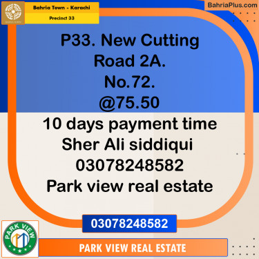 Residential Plot for Sale in Precinct 33 -  Bahria Town, Karachi - (BP-202141)